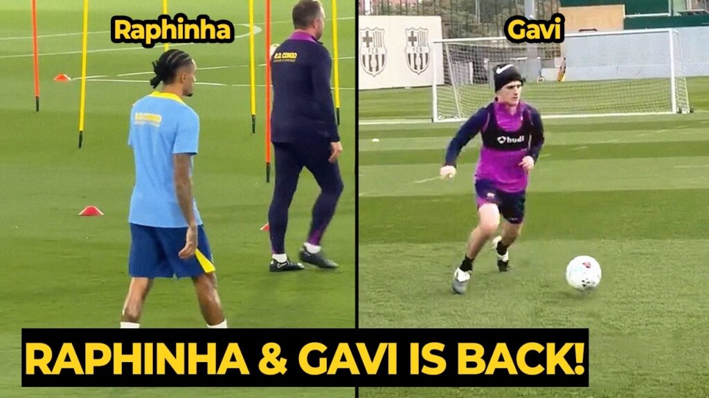 Raphinha-Gavi has already return to training ahead Atletico Madrid match!