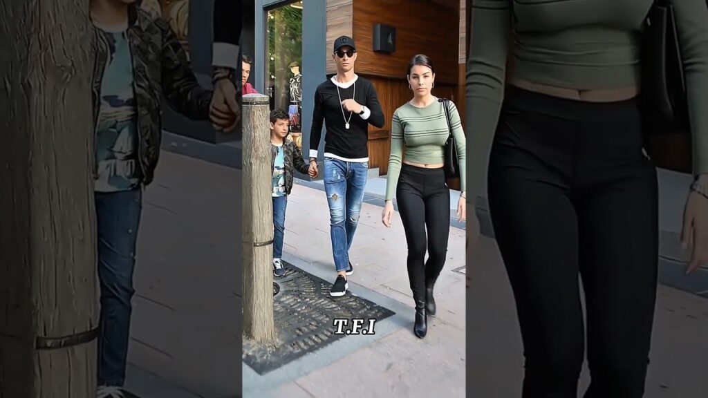 Family time in style Cristiano Ronaldo walking with Georgina and his son |#trendyfootballicon