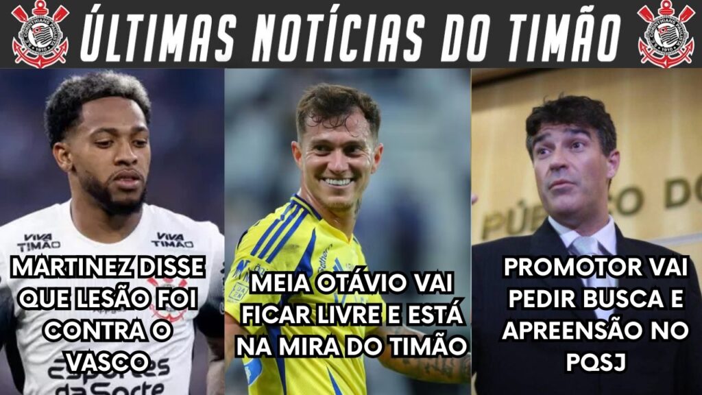 MEIA OTÁVIO VAI FICAR LIVRE E TIMÃO QUER O JOGADOR! PROMOTOR CANSOU DE ESPERAR! MARTINEZ ABRE O JOGO