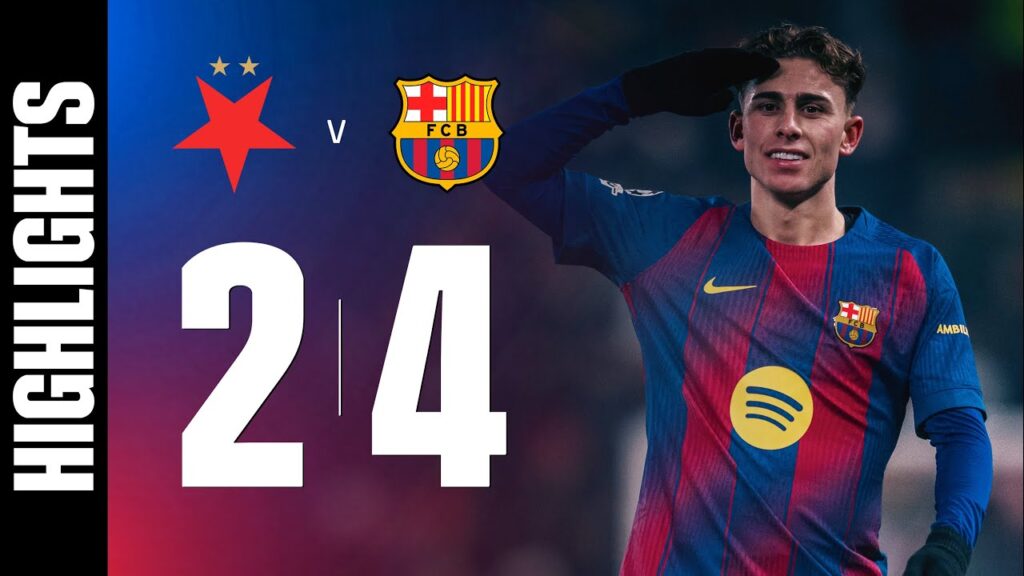 HIGHLIGHTS | SLAVIA PRAGUE 2 vs 4 FC BARCELONA | UEFA CHAMPIONS LEAGUE 🔵🔴