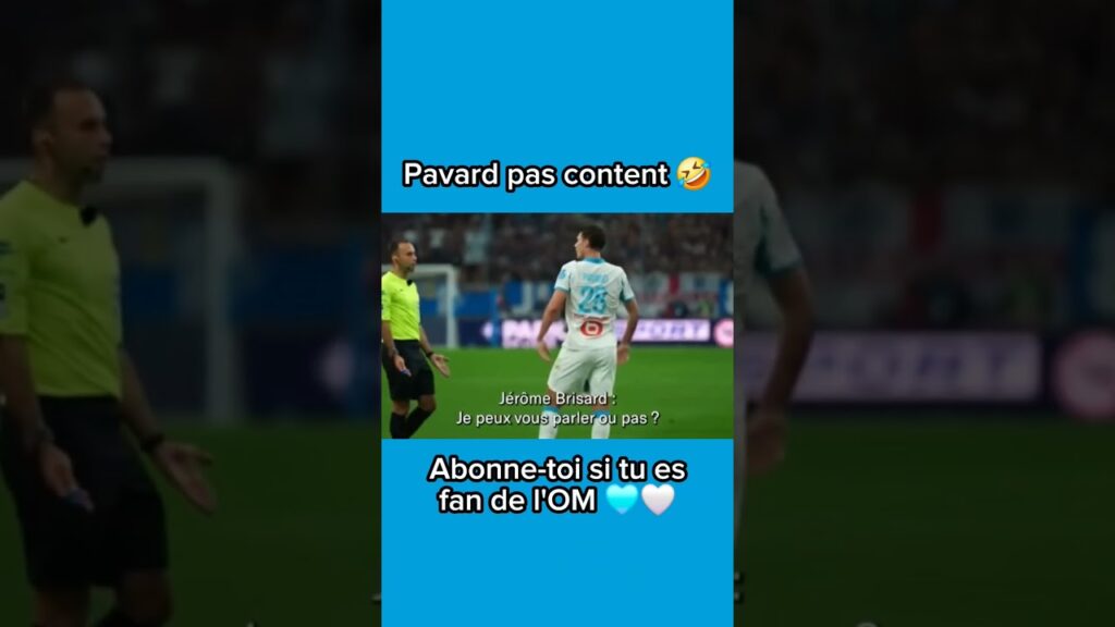 Pavard pas content auprès de l'arbitre 🤣🤣🤣 #TeamOM #OMPSG
