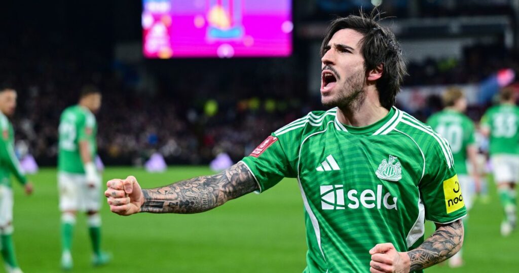 Sandro Tonali was the FA Cup hero for Newcastle on Saturday.