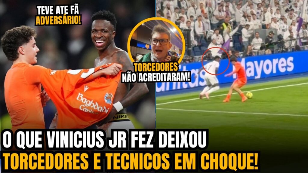 🚨NOSSA!! OLHA A PARTIDA ABSURDA QUE VINICIUS JR FEZ QUE DEIXOU TECNICO E TORCIDA DE BOCA ABERTA!!