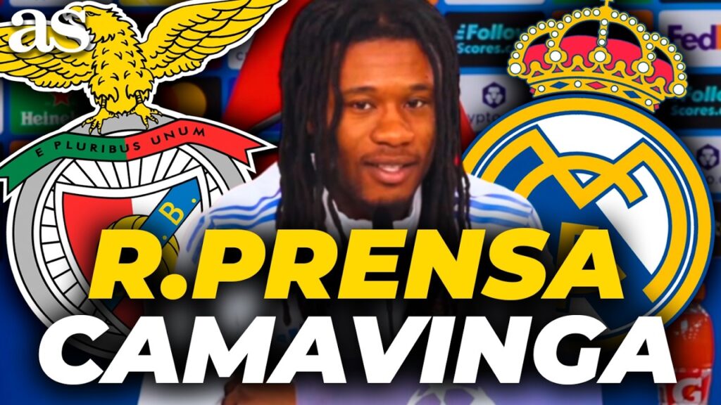 CAMAVINGA, RUEDA PRENSA COMPLETA hoy BENFICA - REAL MADRID previa CHAMPIONS LEAGUE