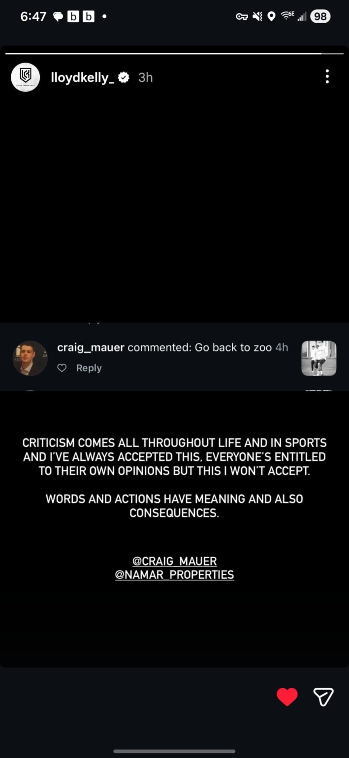 Lloyd Kelly on Instagram