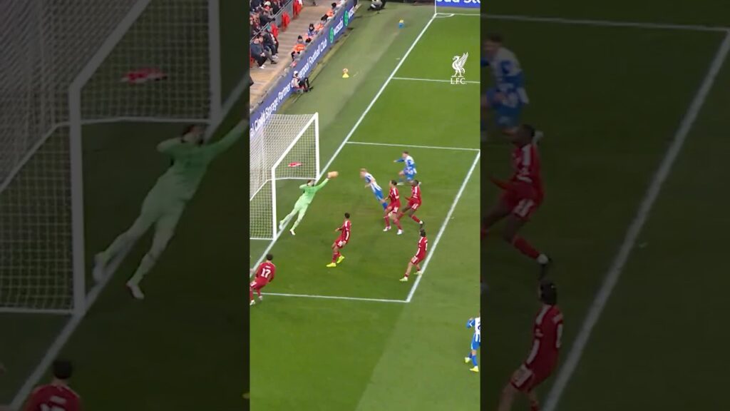 Alisson stops TWO players from scoring!