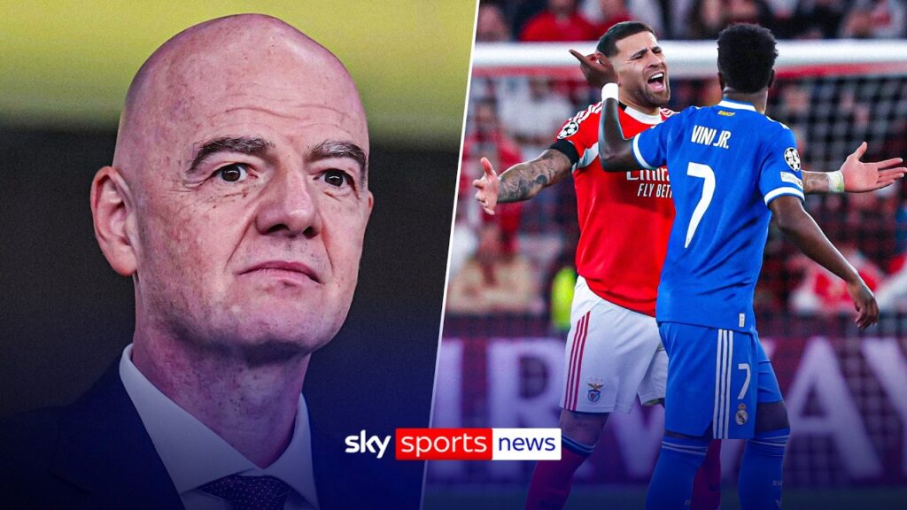 FIFA president Gianni Infantino statement after alleged racist abuse against Vinicius Junior