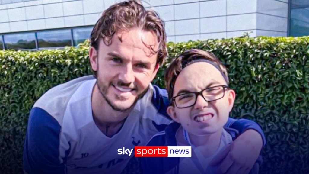 James Maddison surprises Spurs fan Harley with rare genetic condition