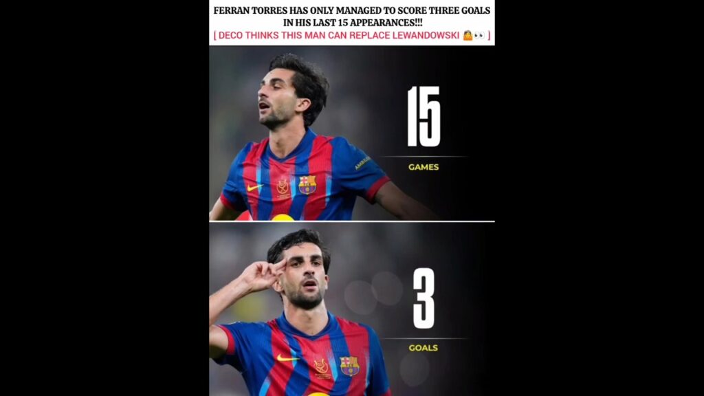 His form has dipped 🤷☠️#football #barcelona #ferrantorres #viral #shorts #raphinha #hansiflick #edit