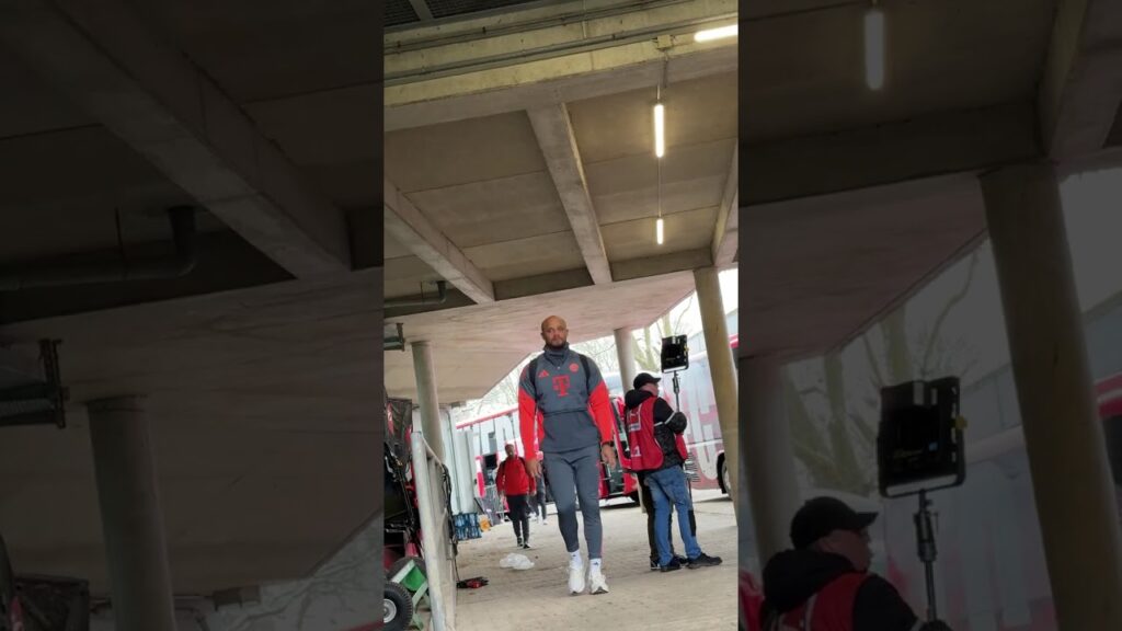 JAMAL MUSIALA VINCENT KOMPANY AND JOSHUA KIMMICH BEFORE BUNDESLIGA MATCH VS IN BREMEN