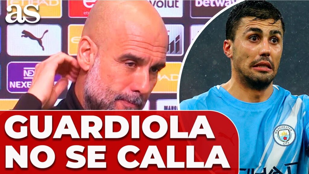 PEP GUARDIOLA SORPRENDE hablando así del ESTADO DE FORMA de RODRI en el MANCHESTER CITY