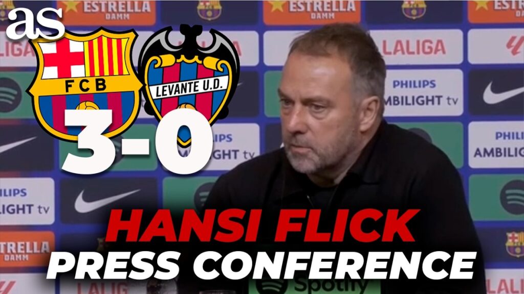 HANSI FLICK full press conference after FC BARCELONA 3 - LEVANTE 0 | LALIGA