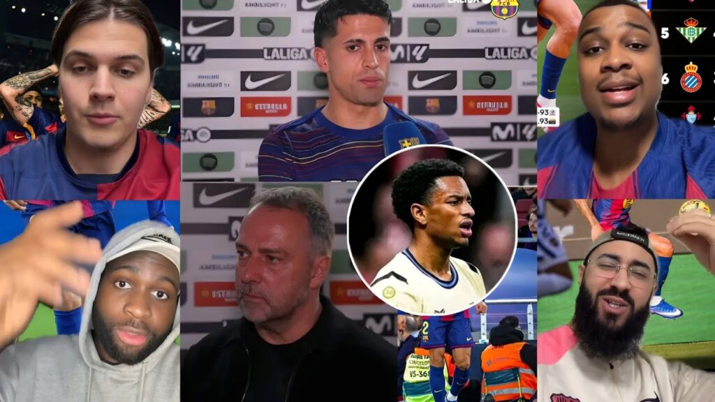 🚨🔥 LA RÉACTION D’HANSI FLICK ET JOÃO CANCELO SUR SON MATCH 💙❤️ , 😐 BALDE HUM!