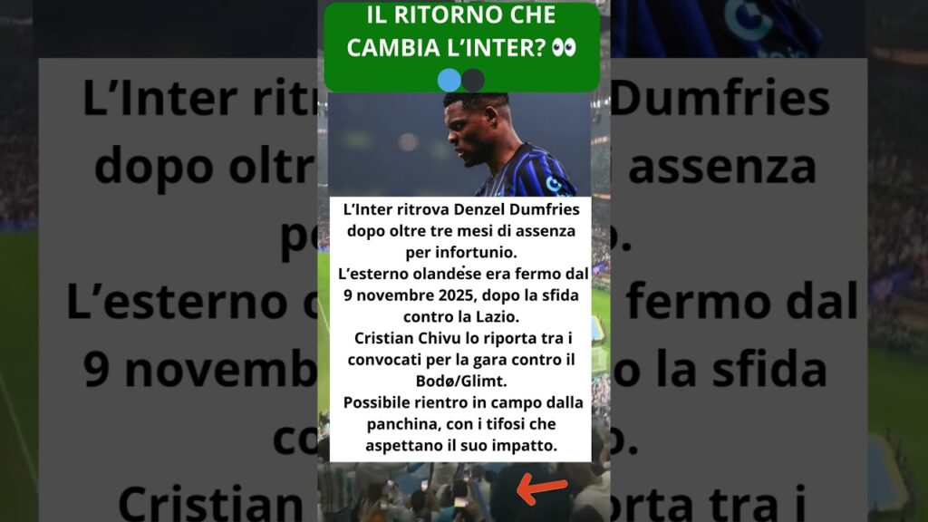 Il ritorno che cambia l’Inter? 👀🔵⚫ Il ritorno che cambia l’Inter? 👀🔵⚫