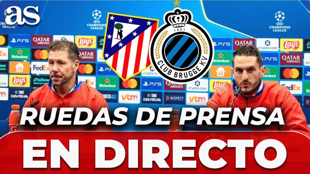 SIMEONE y KOKE, EN DIRECTO | RUEDA DE PRENSA previa al ATLÉTICO DE MADRID vs. BRUJAS | CHAMPIONS