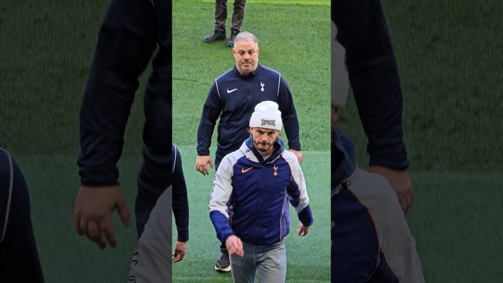 JAMES MADDISON AT THE TOTTENHAM HOTSPUR STADIUM:  Pre-Match Spurs v Arsenal