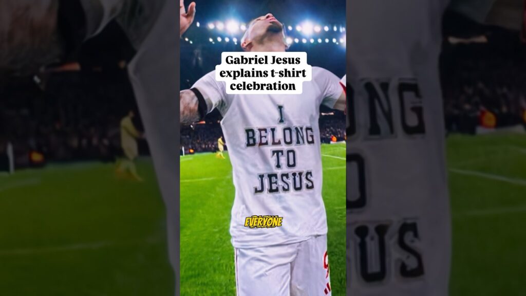 Arsenal star Gabriel Jesus reveals the meaning behind his “I belong to Jesus” t-shirt. 🙌 ✝️