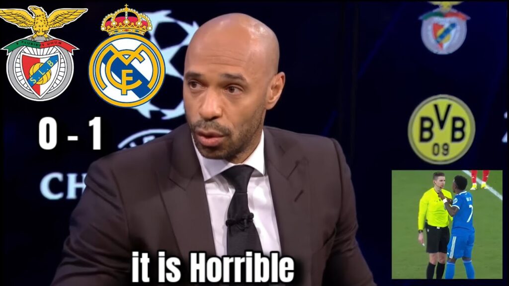 Thierry Henry Reacts in Shock 😱 Vinícius Júnior Incident | Benfica 0-1 Real Madrid