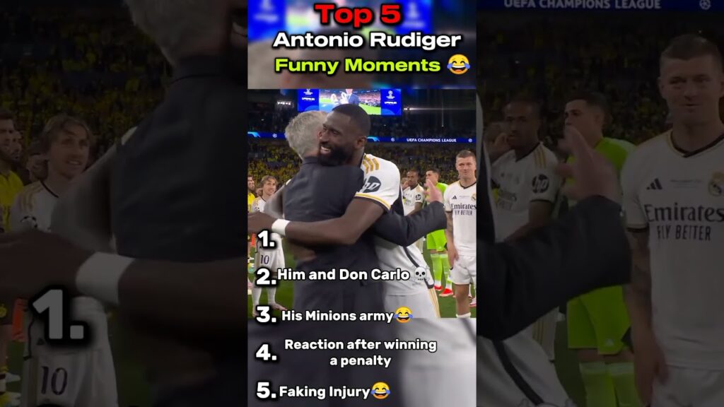 Top 5 Antonio Rudiger Funny Moments #top5 #antoniorudiger #funny #football #soccershorts