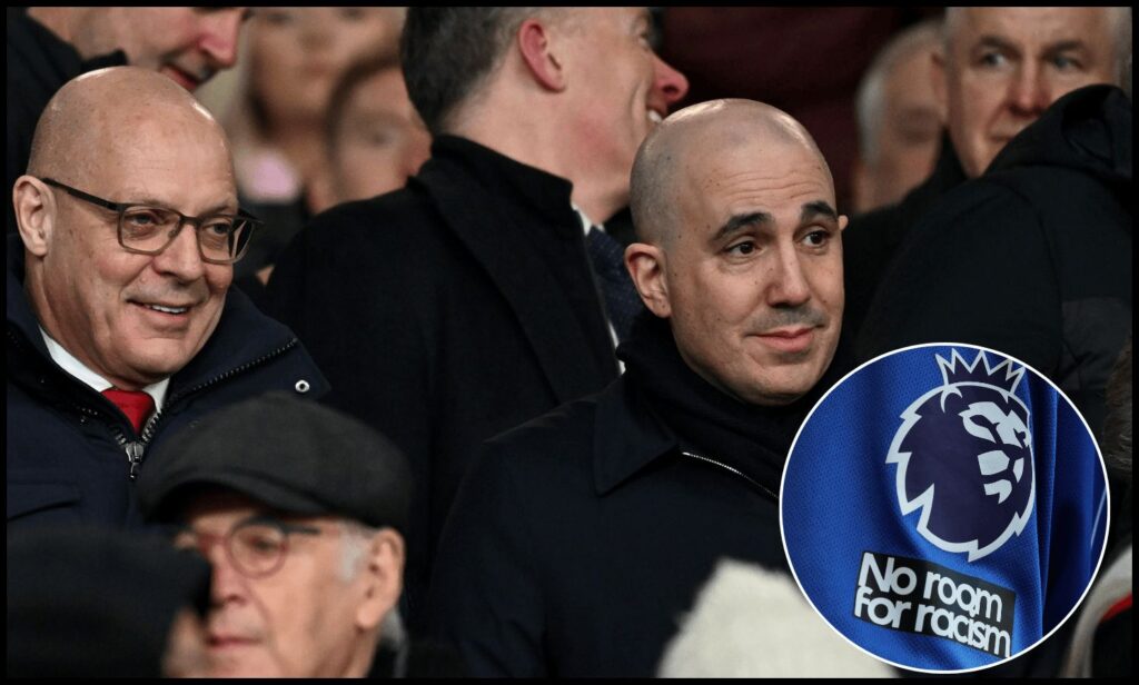 Man United chiefs Dave Brailsford and Omar Berrada watch the side in the Europa League final.
