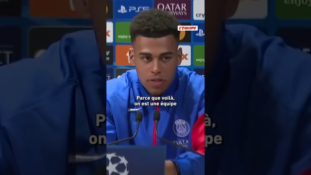 🎙️ Désiré Doué réagit aux critiques d'Ousmane Dembélé sur le vestiaire parisien #shorts #psg