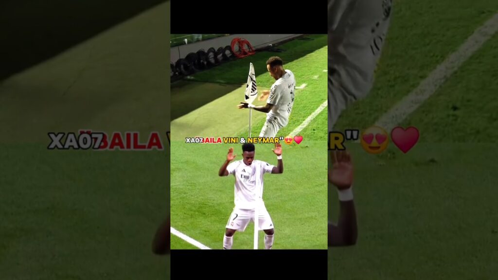 Neymar Jr Tribute To Vini Jr. With Vini's Celebration😍 #shorts #ronaldo #messi #neymar #shortsvideo