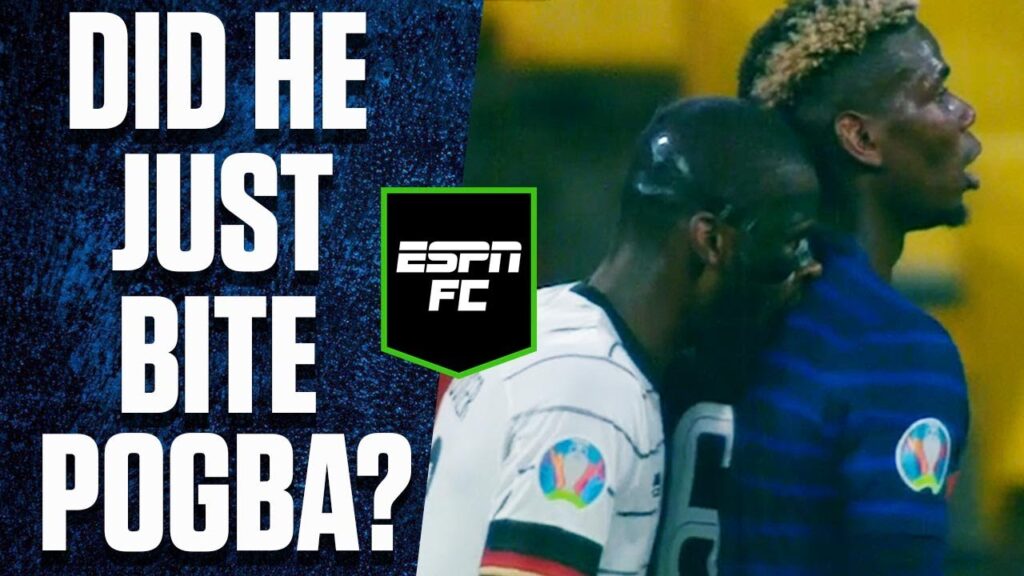 Did Antonio Rudiger BITE Paul Pogba?! | #Shorts | ESPN FC