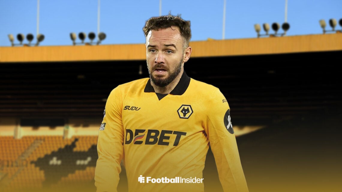 Adam Armstrong in Wolves kit