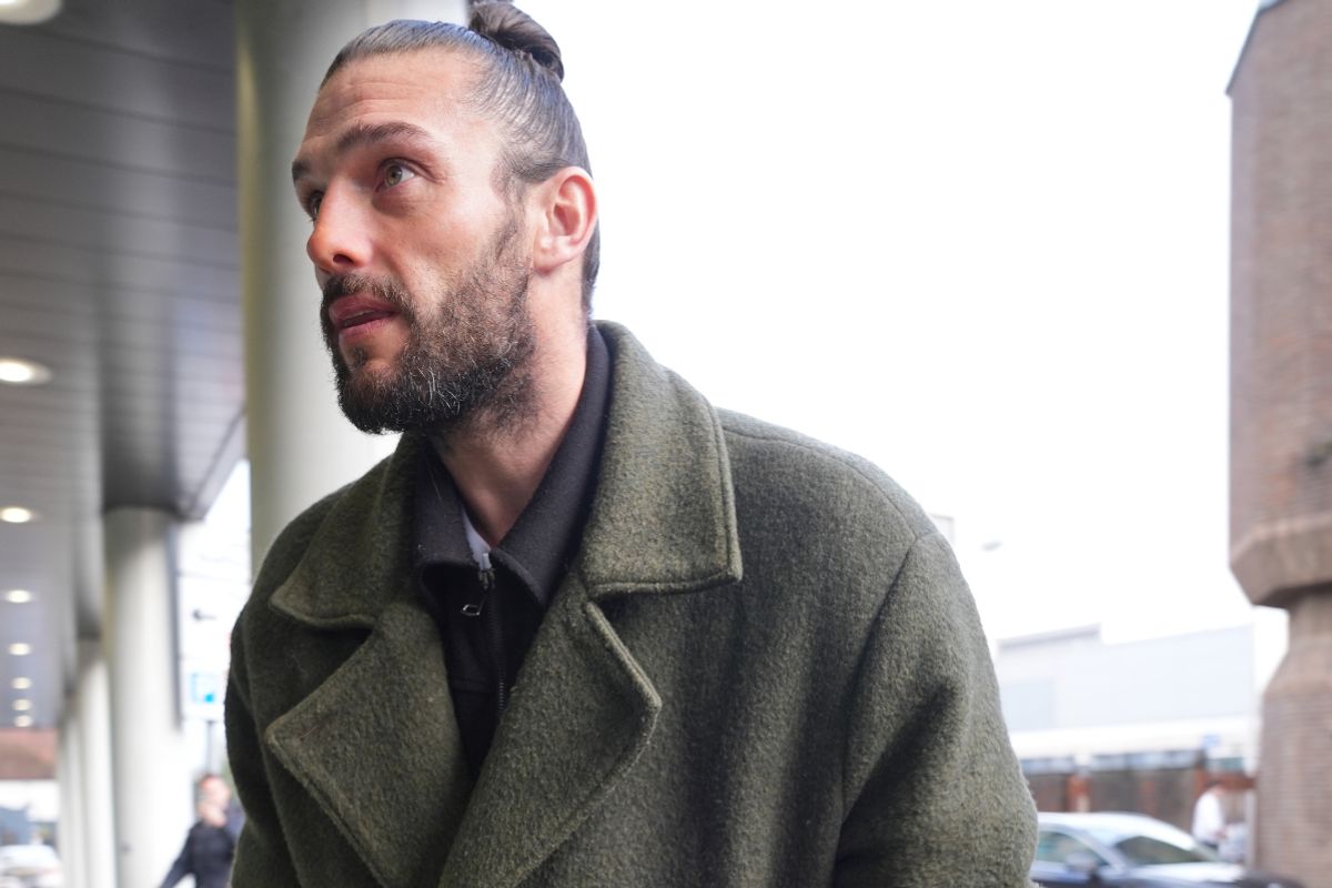 Former England footballer Andy Carroll arriving at Chelmsford Magistrates' Court, Essex, where he is accused of breaching a non-molestation order. 