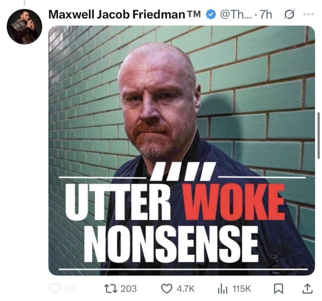 Wrestling’s MJF invokes the Dyche meme