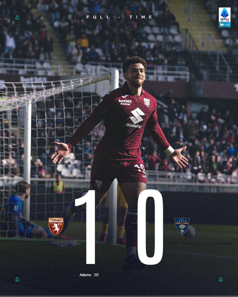 Full Time: Torino 1-0 Lecce