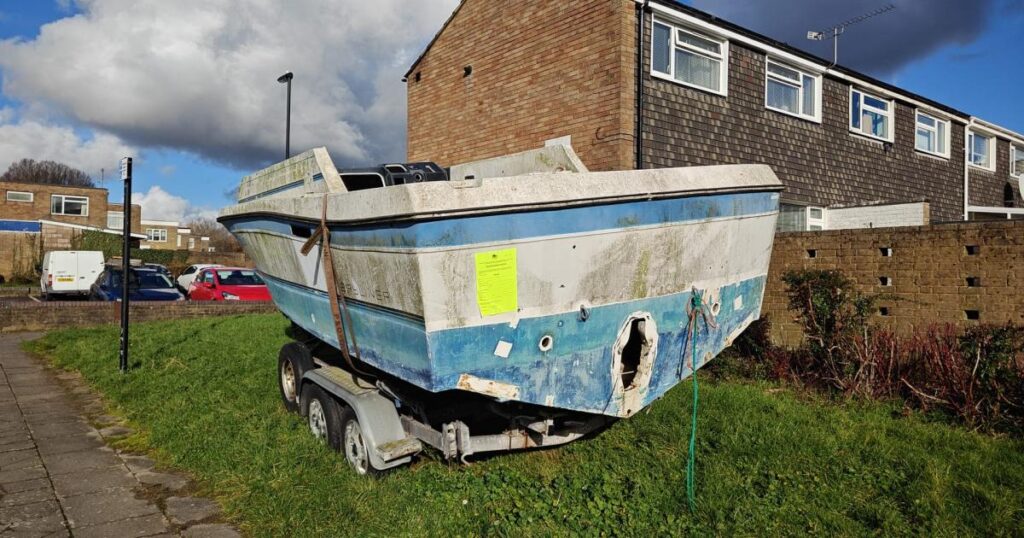 Abandoned boat removed from Southampton street by owner