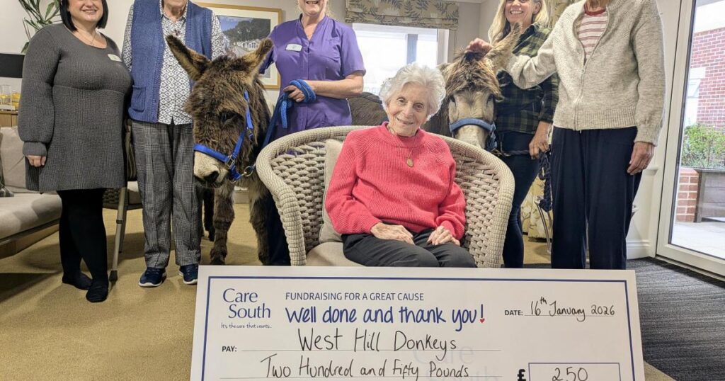 Parkstone care home donates money raised at Christmas fayre