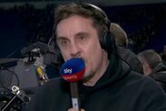 Gary Neville speaking after Manchester United's win at Everton