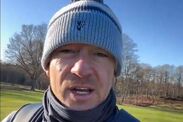 John Terry speaking on a golf course