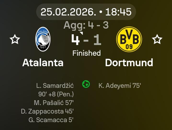 Atalanta did something we could never