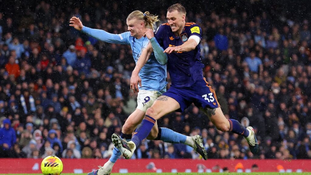 Man City breathe down Gunners neck with key win over Magpies Man City breathe down Gunners neck with key win over Magpies