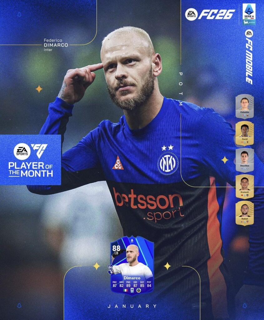 Dimarco has been named Serie A POTM!