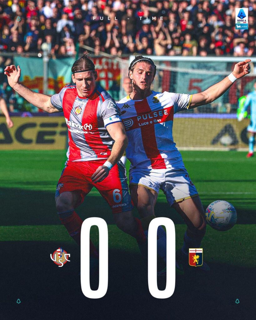 Full Time: Cremonese 0-0 Genoa