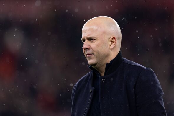 LIVERPOOL, ENGLAND - JANUARY 31: Arne Slot manager of Liverpool looks on after their sides victory during the Premier League mat