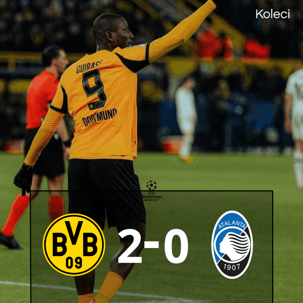 🫡Borussia Dortmund find the win against Atalanta.