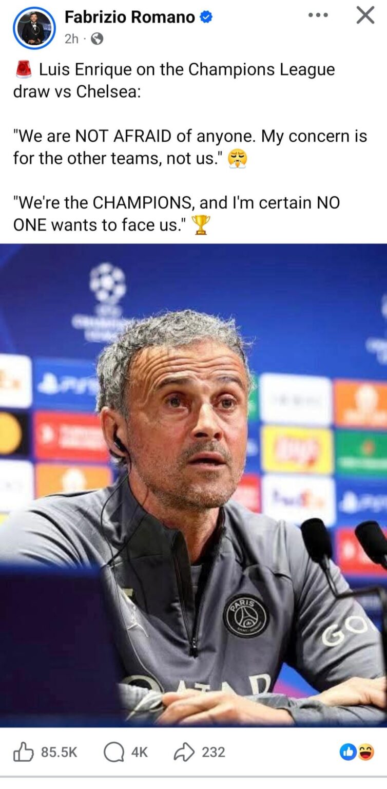 About Luis Enrique's statements