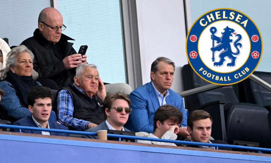 Chelsea open to selling Trevoh Chalobah to Aston Villa Todd Boehly, co-owner and Chairman of Chelsea, looks on from the stands.