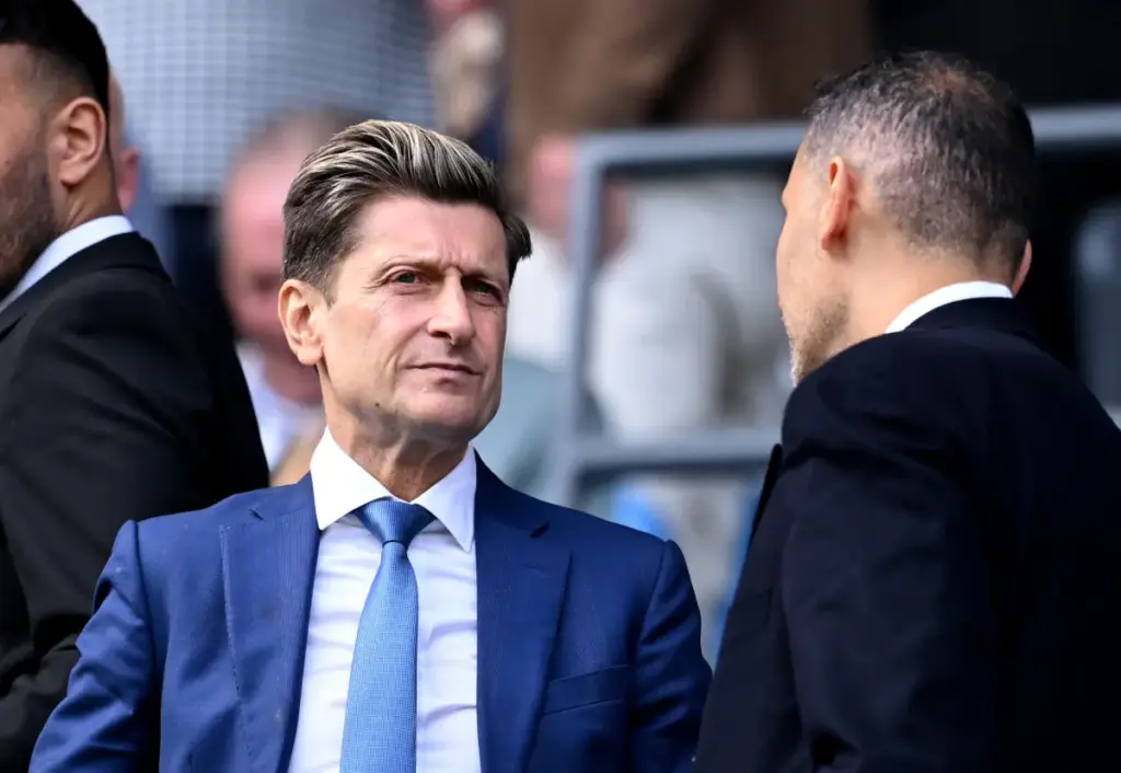 Crystal Palace chairman Steve Parish looks on from the stands