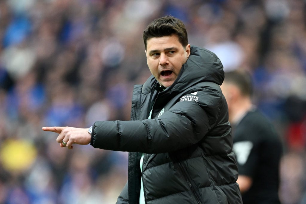 Mauricio Pochettino as the Chelsea manager in the FA Cup against Manchester City.