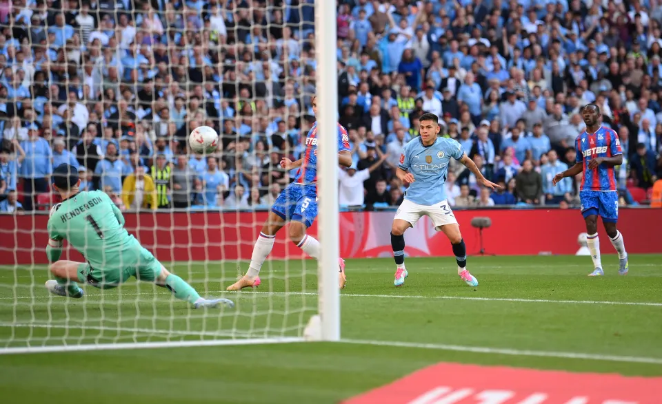 Echeverri proved a real bright spark for City at Wembley after coming on