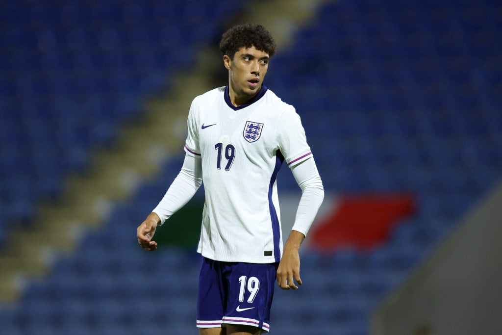 Ethan Wheatley in action for England under-20s