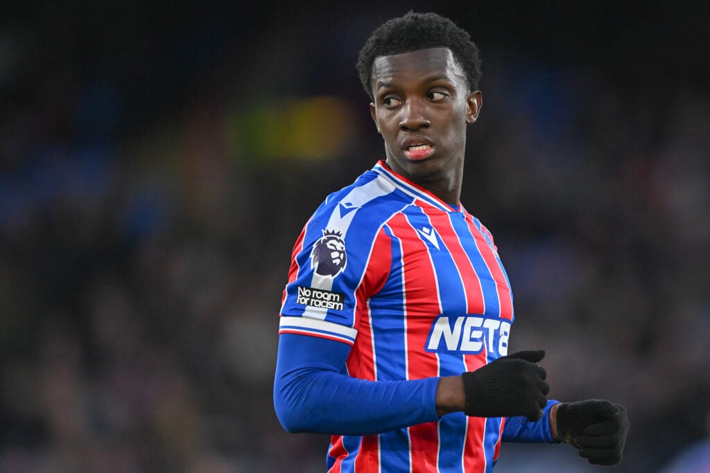 Eddie Nketiah during Crystal Palace's Premier League match against Manchester City.