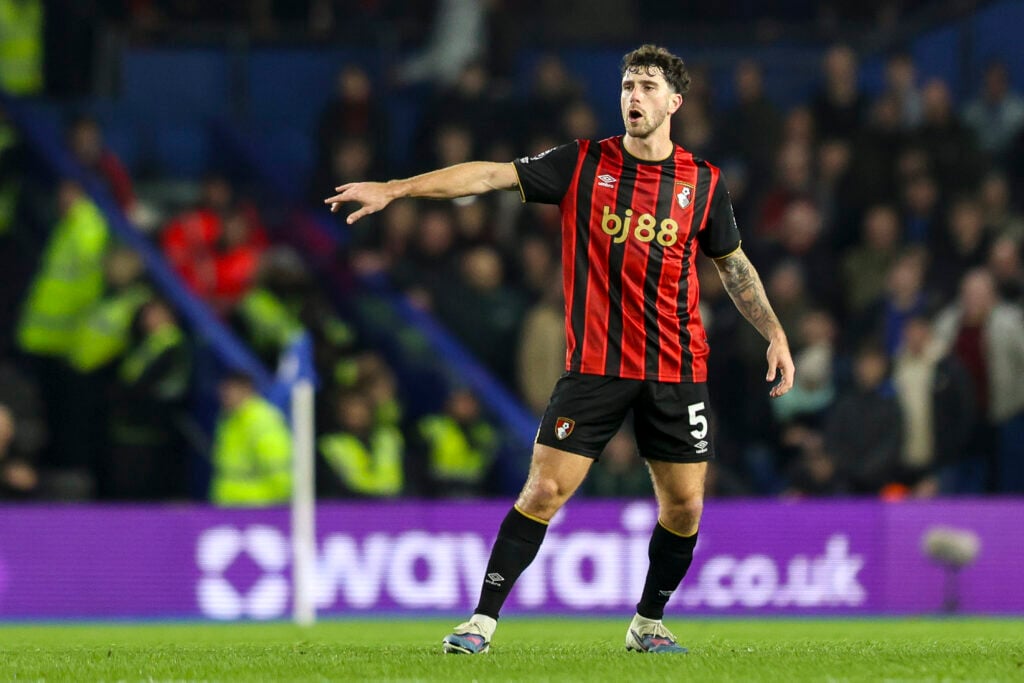 Marcos Senesi of Bournemouth during the Premier League match between Brighton & Hove Albion