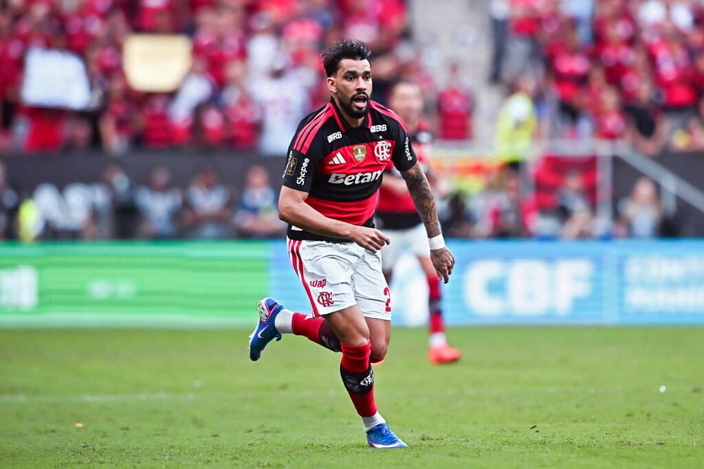 Lucas Paqueta of Flamengo runs during the 2026 Brazilian Super Cup against Corinthians